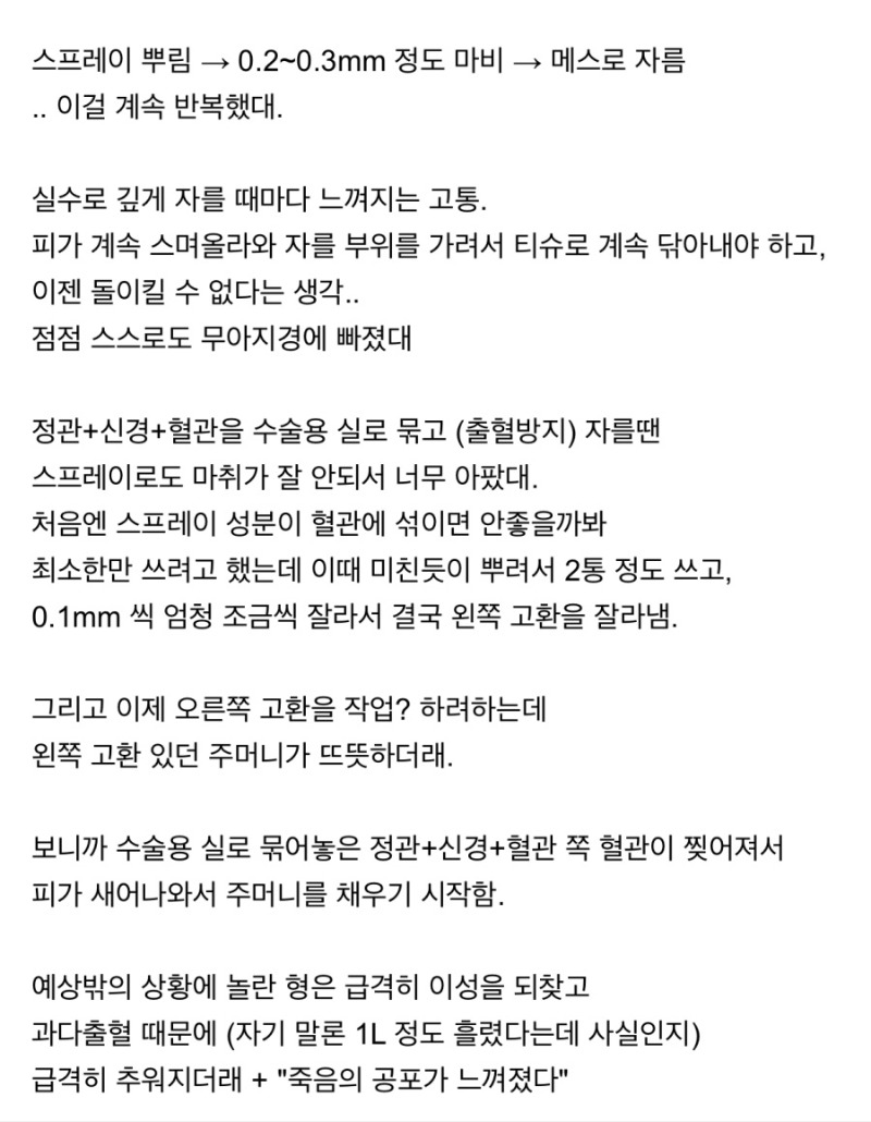    혐)사촌형이 고자가 된 사연