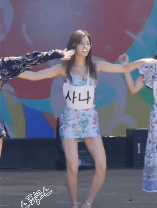 트와이스 사나 유일무이 공연 리허설 레전드.png