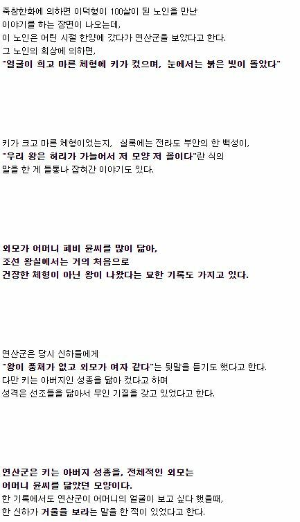 펨코인이 생각하는 연산군의 외모