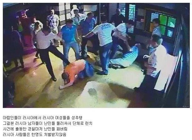 러시아 여성들을 성추행한 아랍 난민들의 최후...