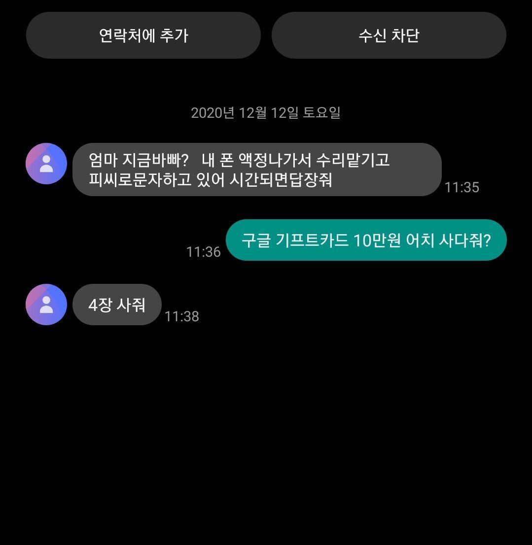 엄마 나 폰고장나서 pc문자중이야.jpg