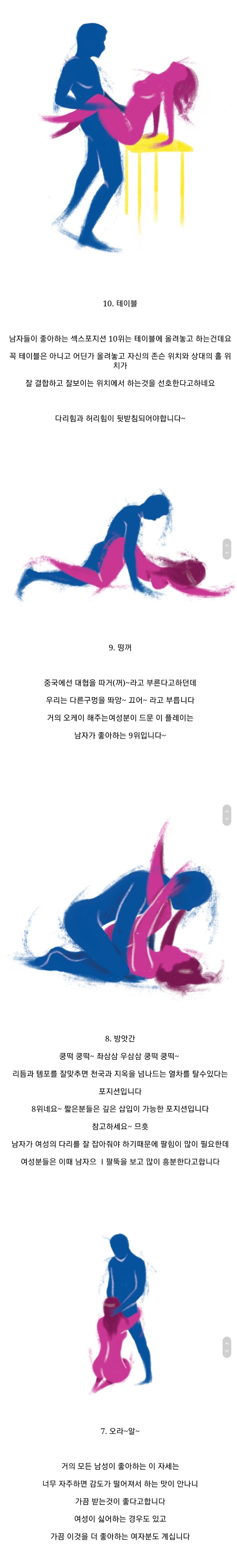 ㅇㅎ?) 남자가 좋아하는 ㅅㅅ포지션 베스트 탑텐10.