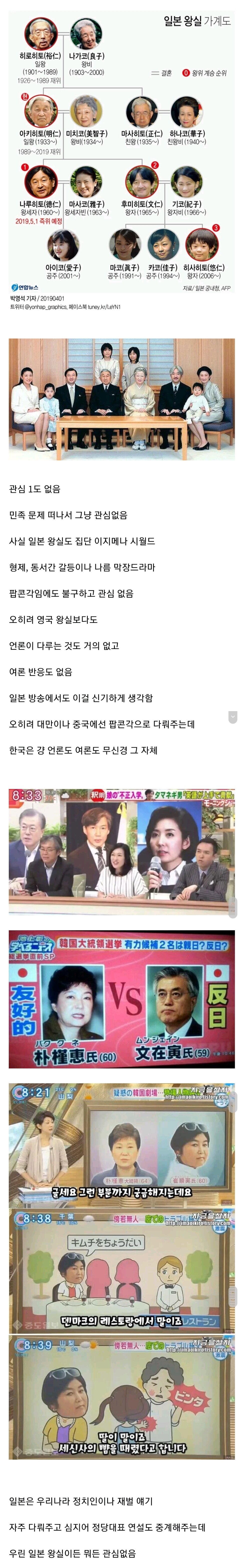 일본 왕실 볼 때 한국인 특징.