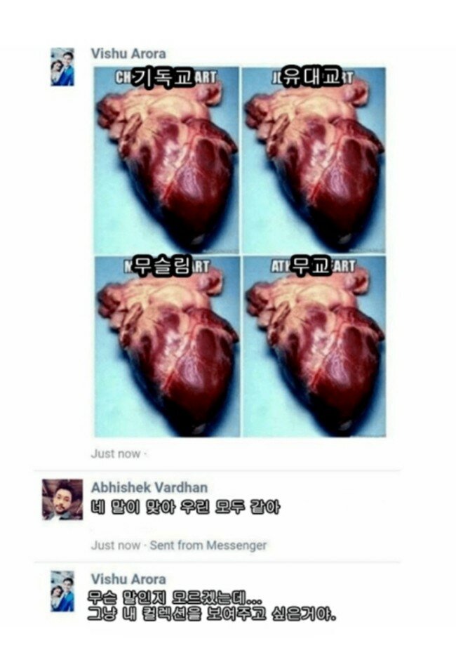 각 종교별 심장