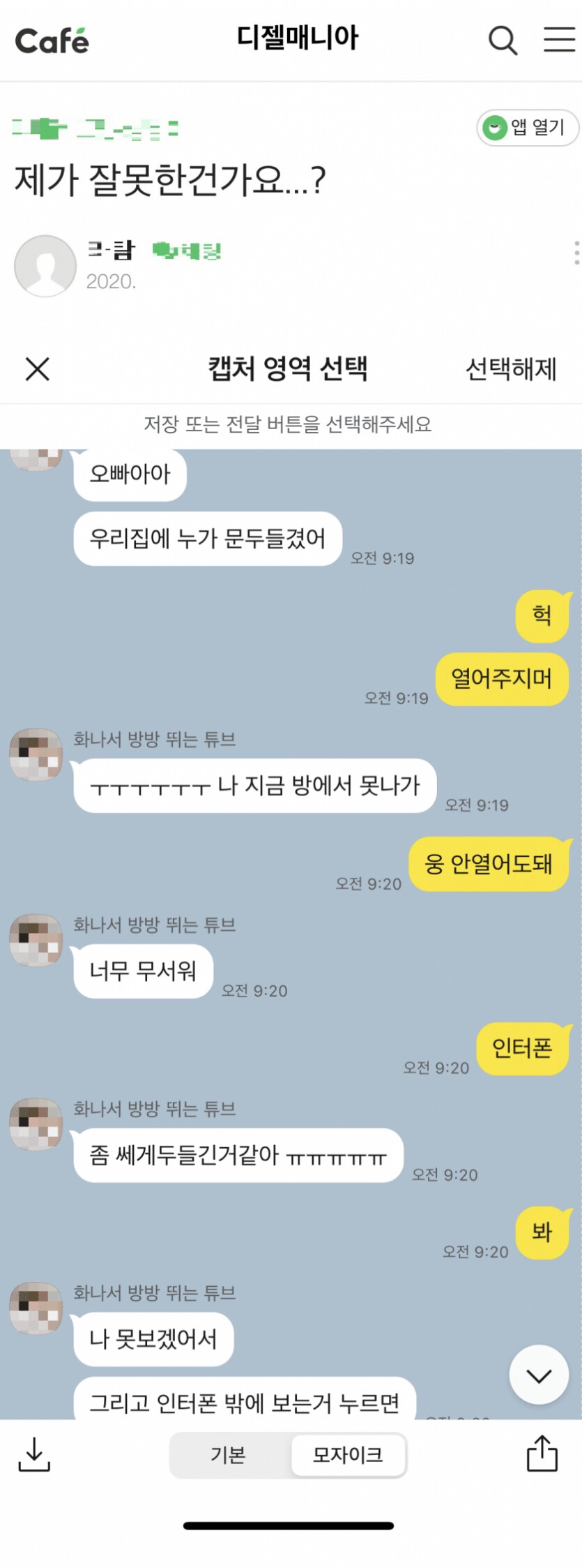 놀랬지? 괜찮아?