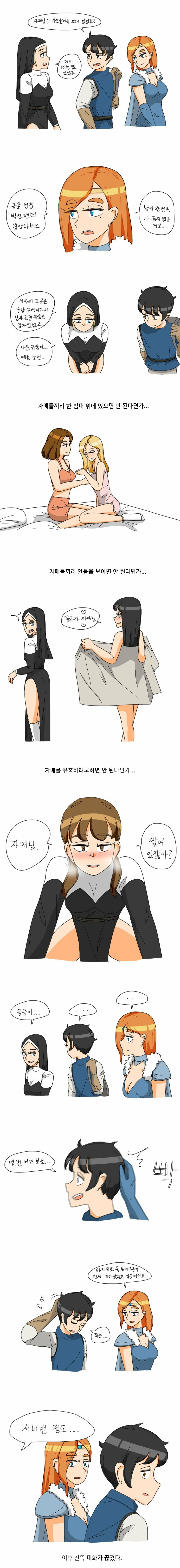 용사가 여사제의 과거를 물어보는 만화.jpg