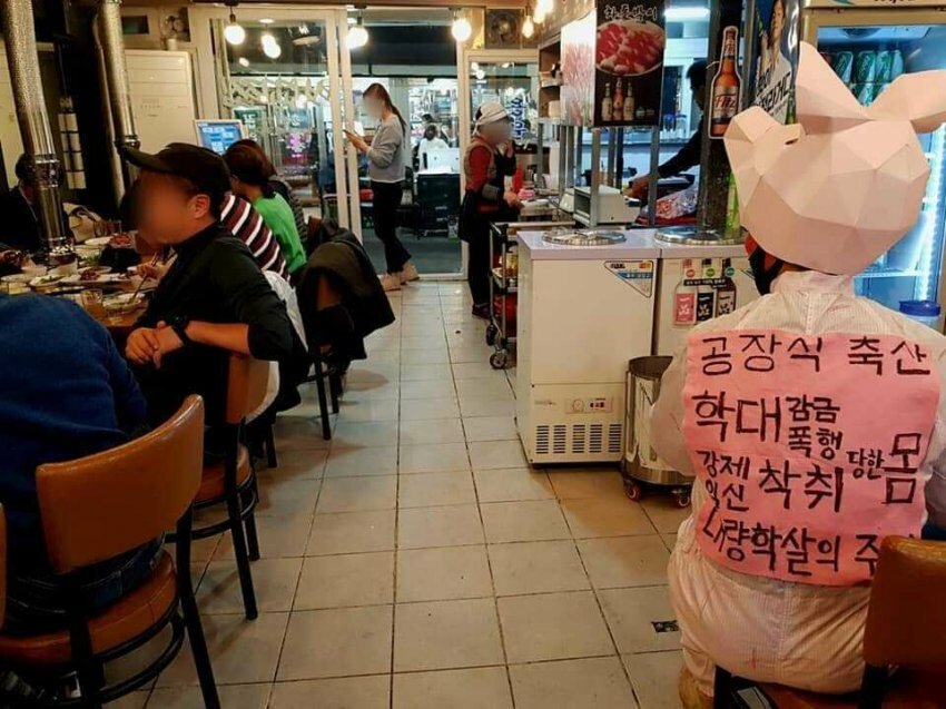 어느 비건의 시위.