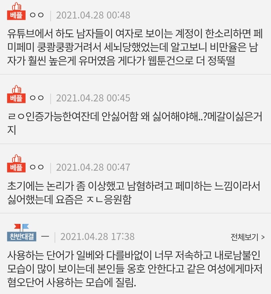 판) 너네는 페미 왜 싫어했음??