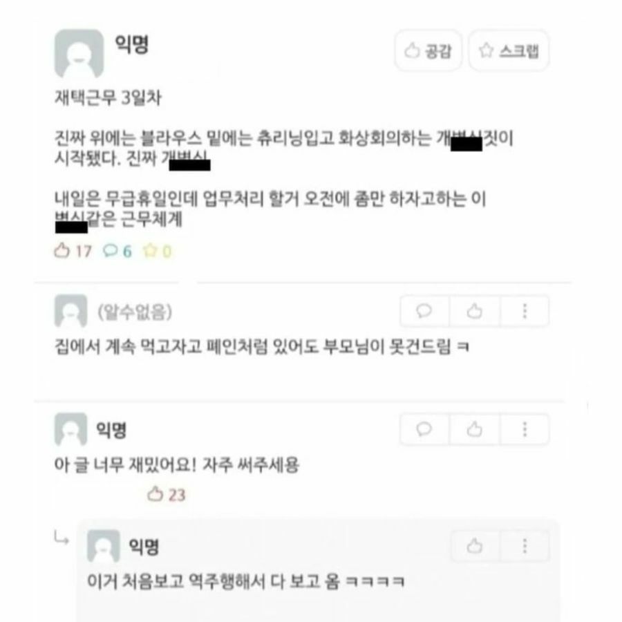 8일간의 재택근무