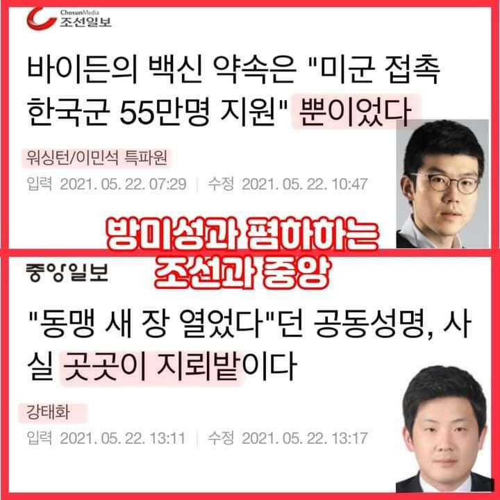 한미회담을 대하는 조선과 중앙