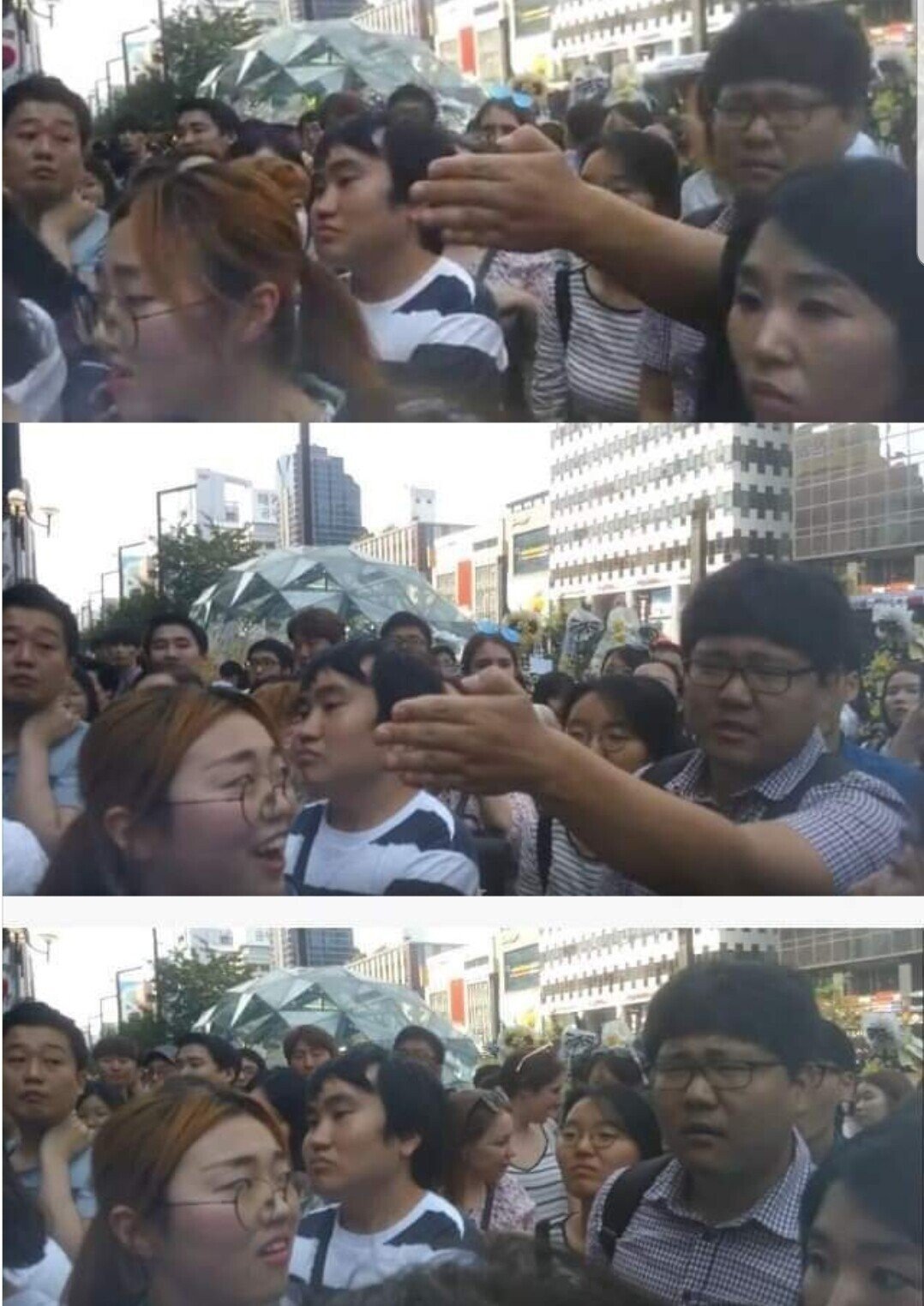 코로나 이전에 일어난 페미니즘 시위 장면