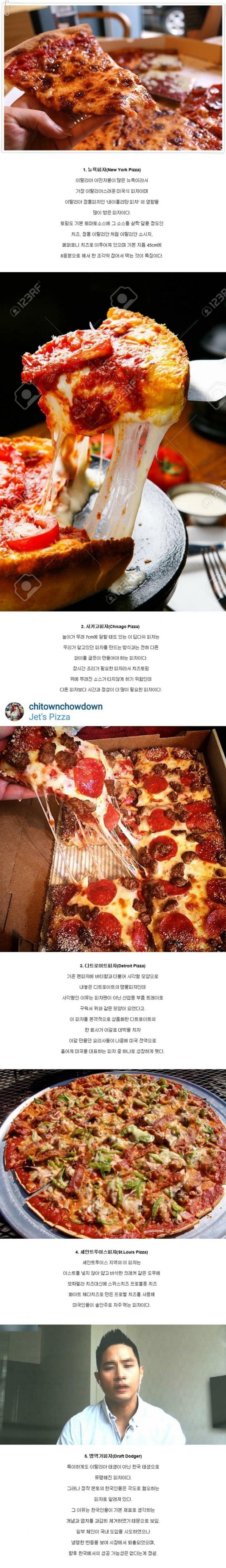미국의 5대 피자.