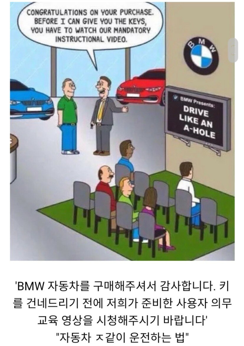 유럽인들이 보는 BMW 차량.
