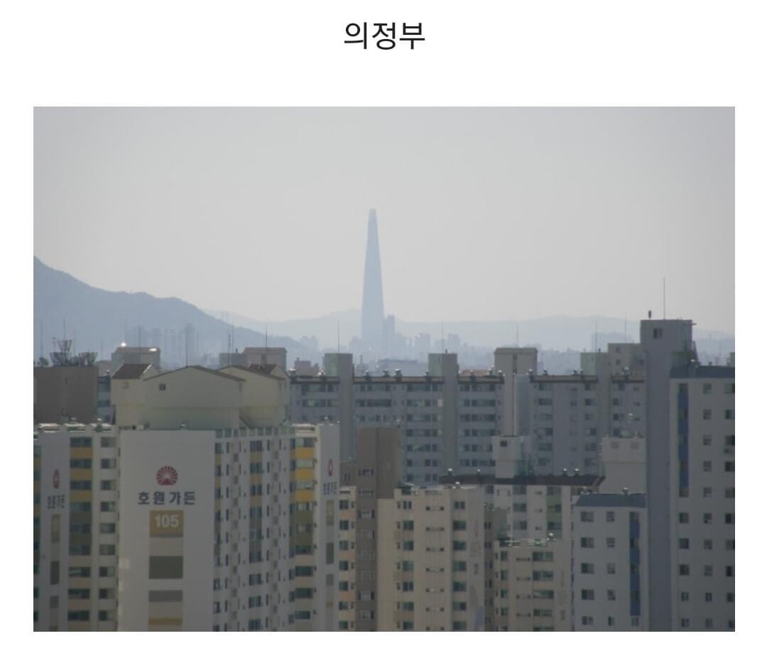 날씨만 좋으면 북한에서도 보인다는 롯데타워.