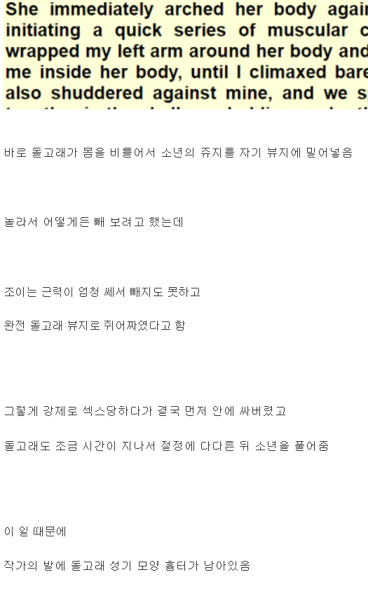 ㅇㅎ) 돌고래에게 강간당한 남자