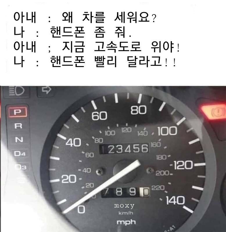 남자가 차를 급히 세운 이유