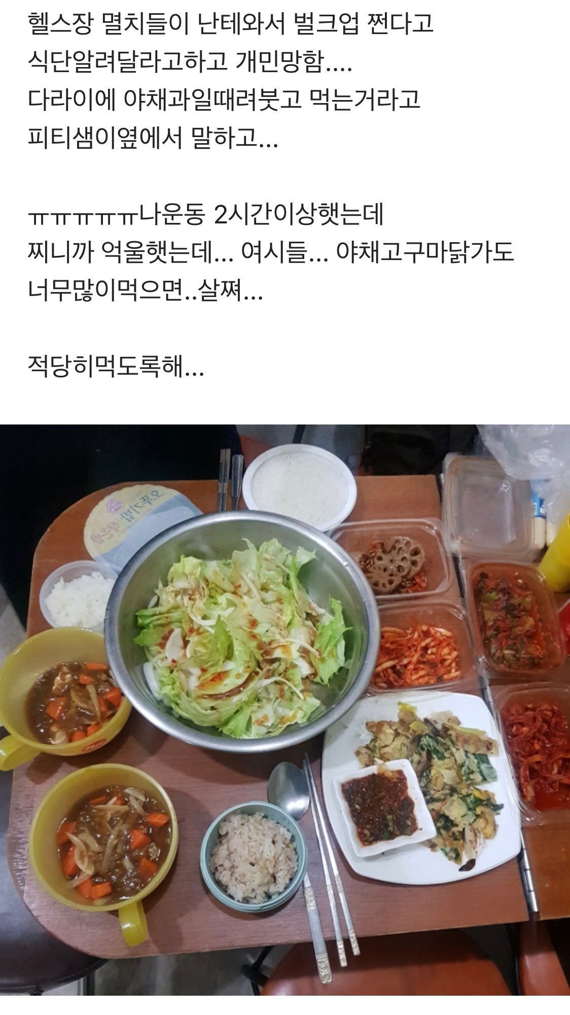 운동 열심히 하는데도 살안빠져