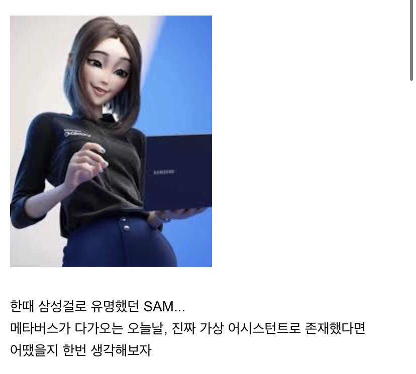 ㅇㅎ?) 삼성걸이 가상어시스턴트로 이용됐다면 어땠을까