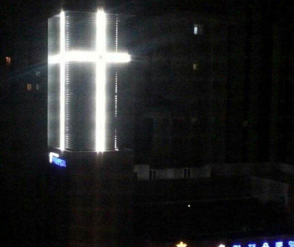 교회 십자가 빛공해 레전드