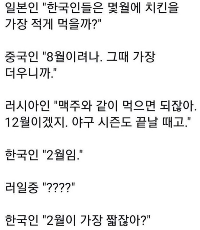 한국인들은 몇월에 치킨을 적게 먹을까.jpg