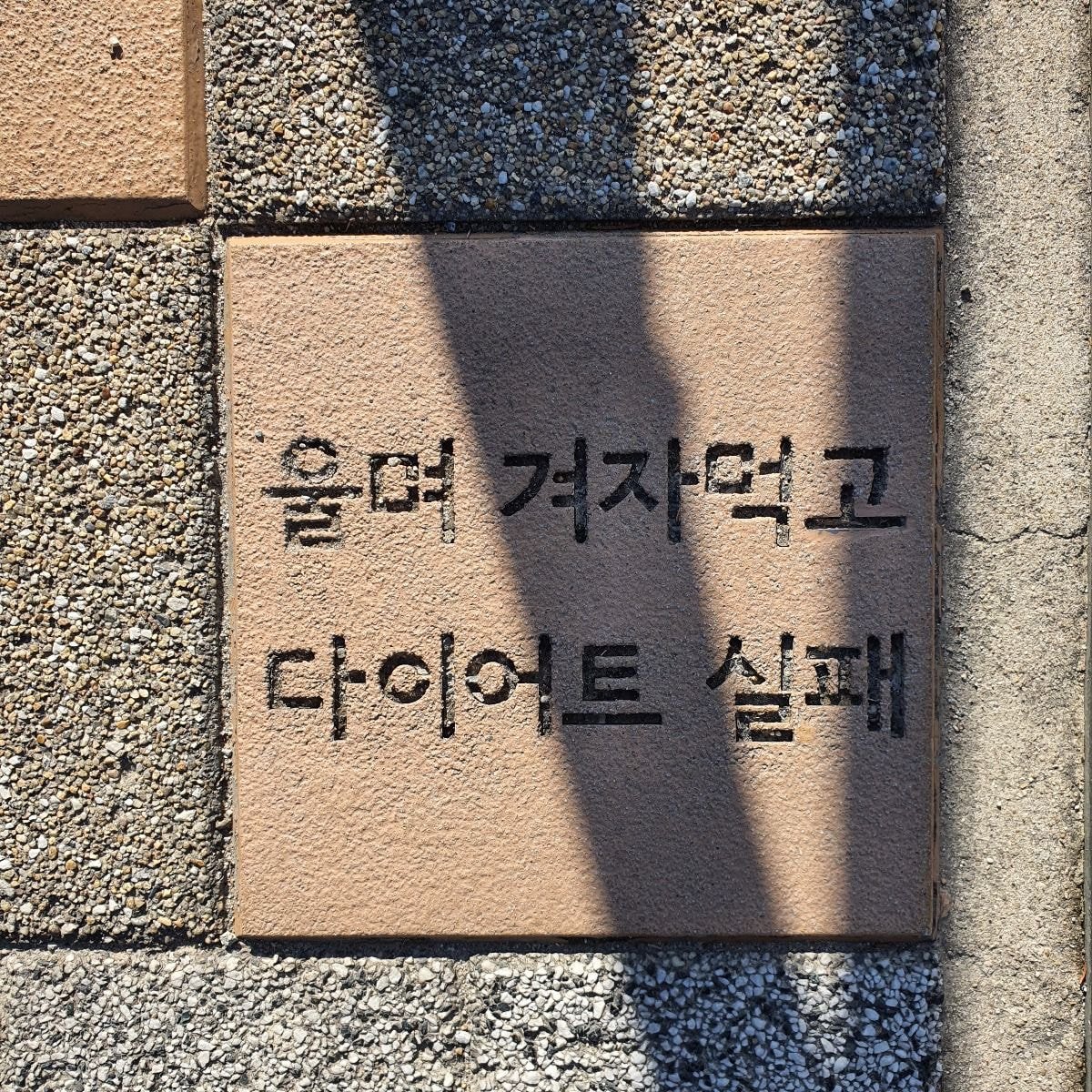 겁나 때리는 보도블럭