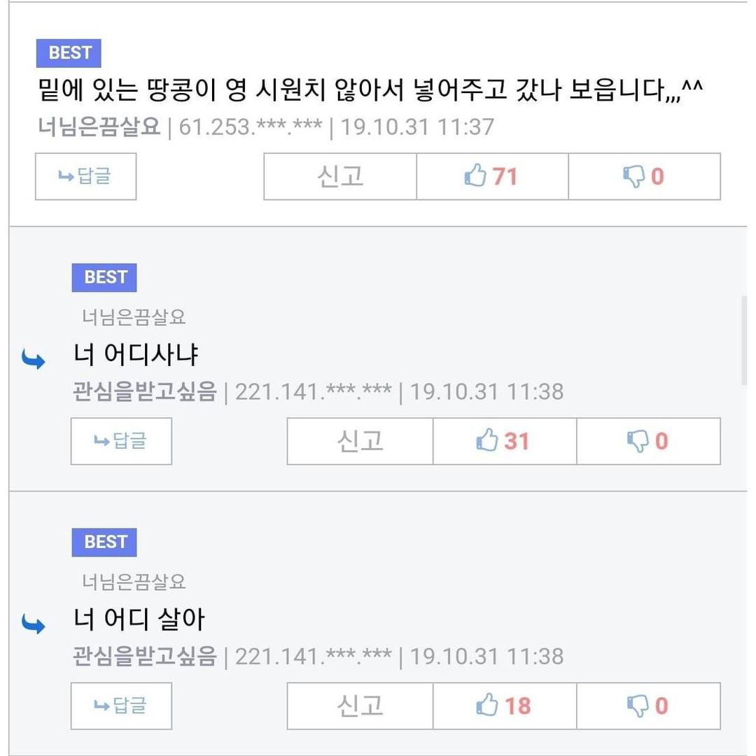 청설모한테 소매넣기 당한 루리인