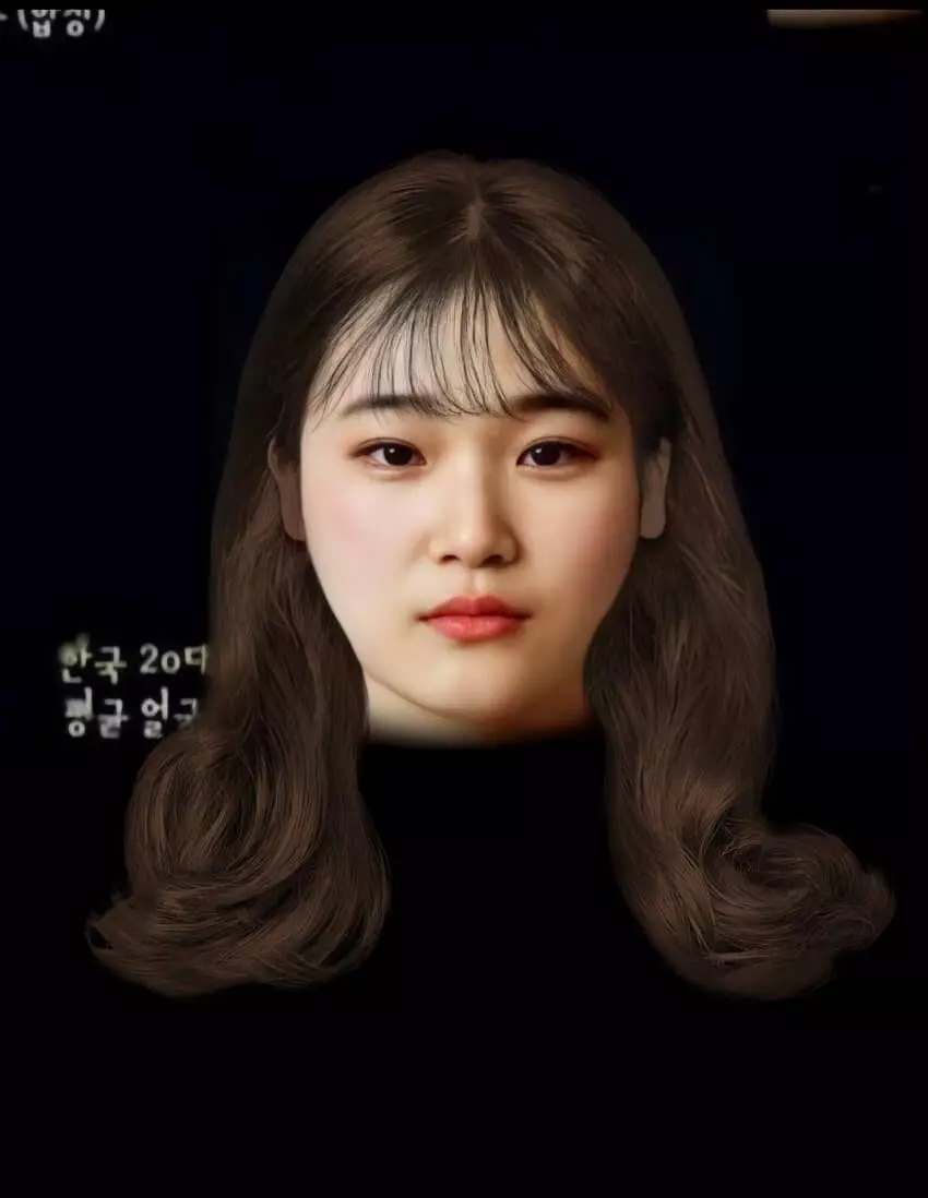 한국 20대 여자 평균 얼굴