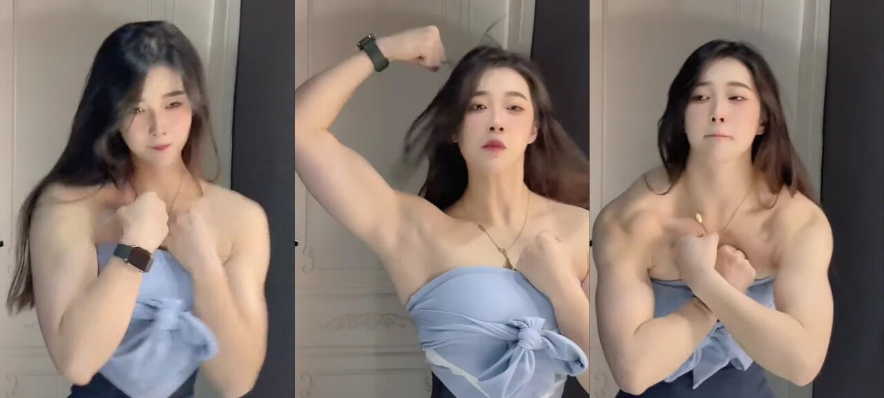 근육 뚠뚠한 중국 누나