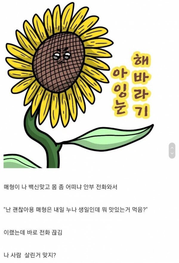 매형 목숨을 살린 웃대인