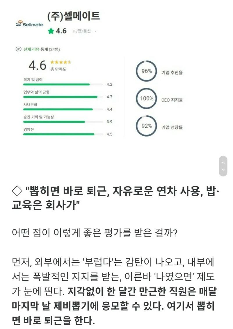 제비뽑기 당첨 즉시 퇴근시켜주는 회사