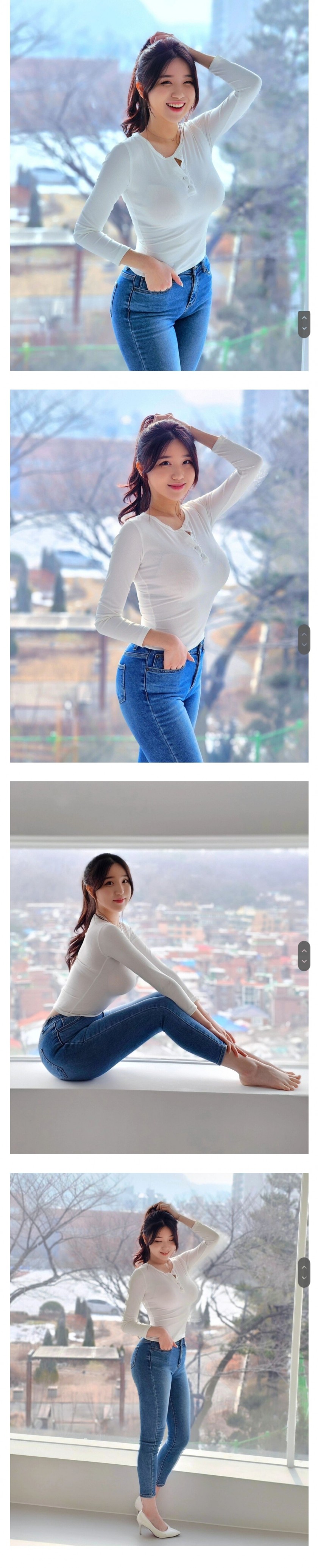 수원특례시 김현영 치어리더 인스타 흰청 패션