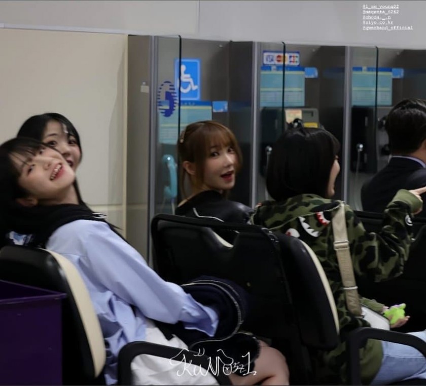 카트타고 쭈굴대는 QWER 멤버들